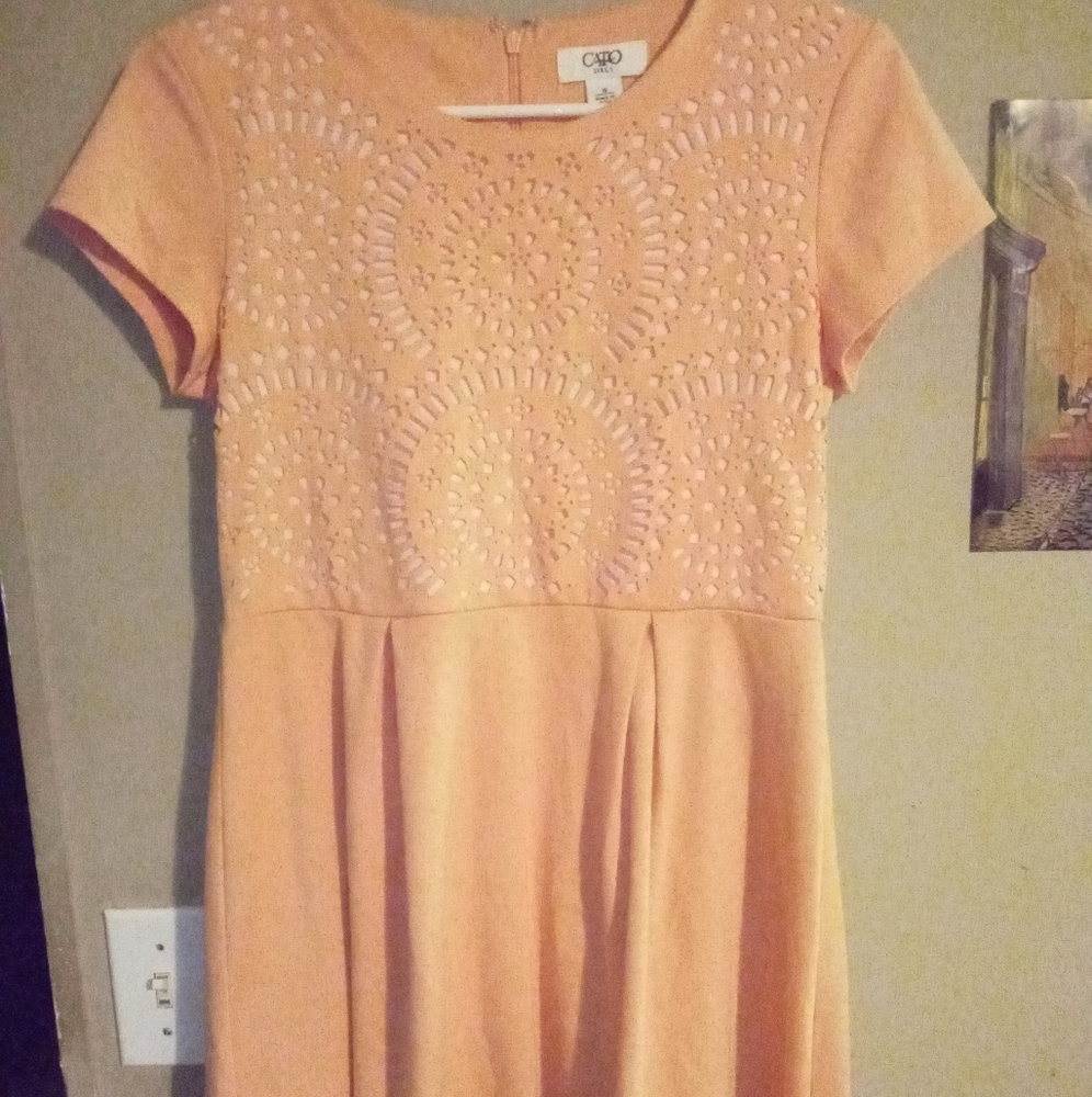 Cato peach girls dress size 16.